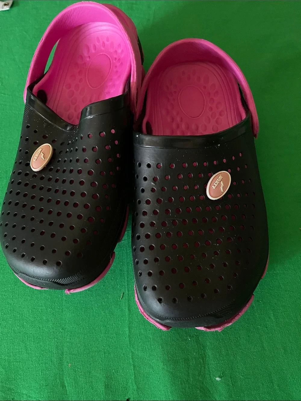 Kids Black and Pink Slip-On Clog - Comfortable Everyday Shoe